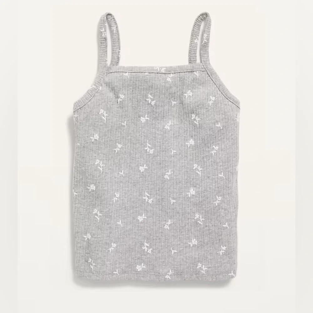 Old Navy Light Gray Knit Top Rib-Knit Cami for Girls Size M (8)